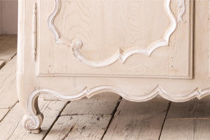 18th century oak sideboard in rustic white paint