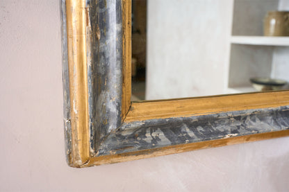 Very large 19th century Italian faux marble painted mirror