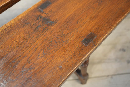 Pair of early 20th century 3m long Oak benches