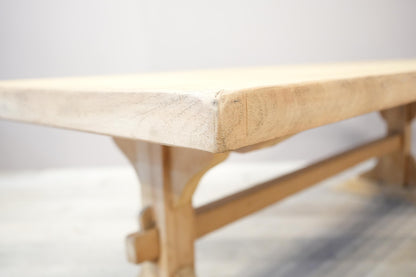 Mid 20th century oak and pine dining table