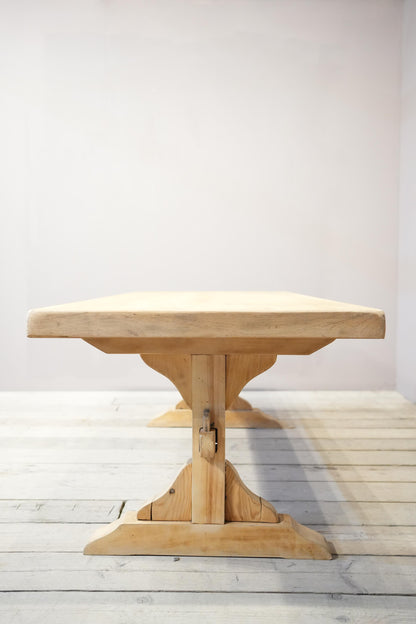 Mid 20th century oak and pine dining table