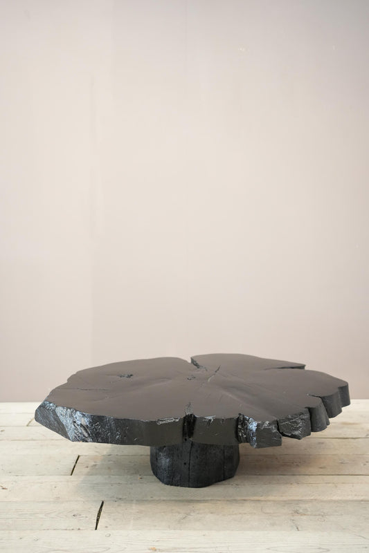 20th century Wabi sabi ebonised naturalistic coffee table