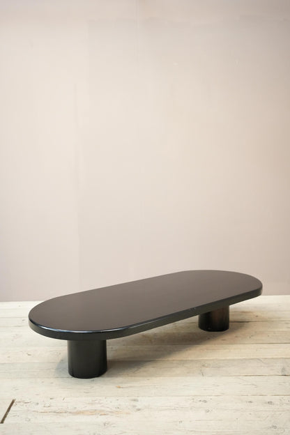 20th century Black lacquer architect design coffee table