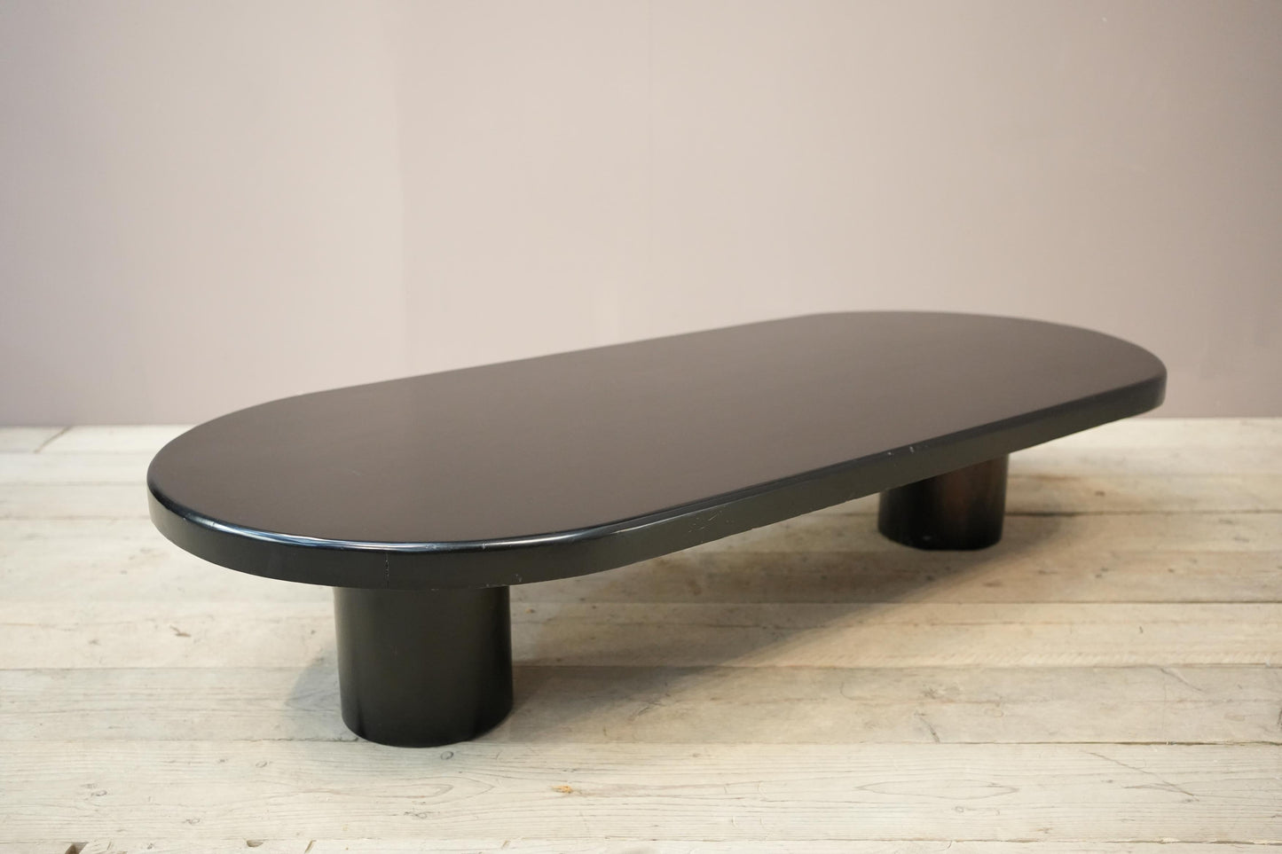 20th century Black lacquer architect design coffee table