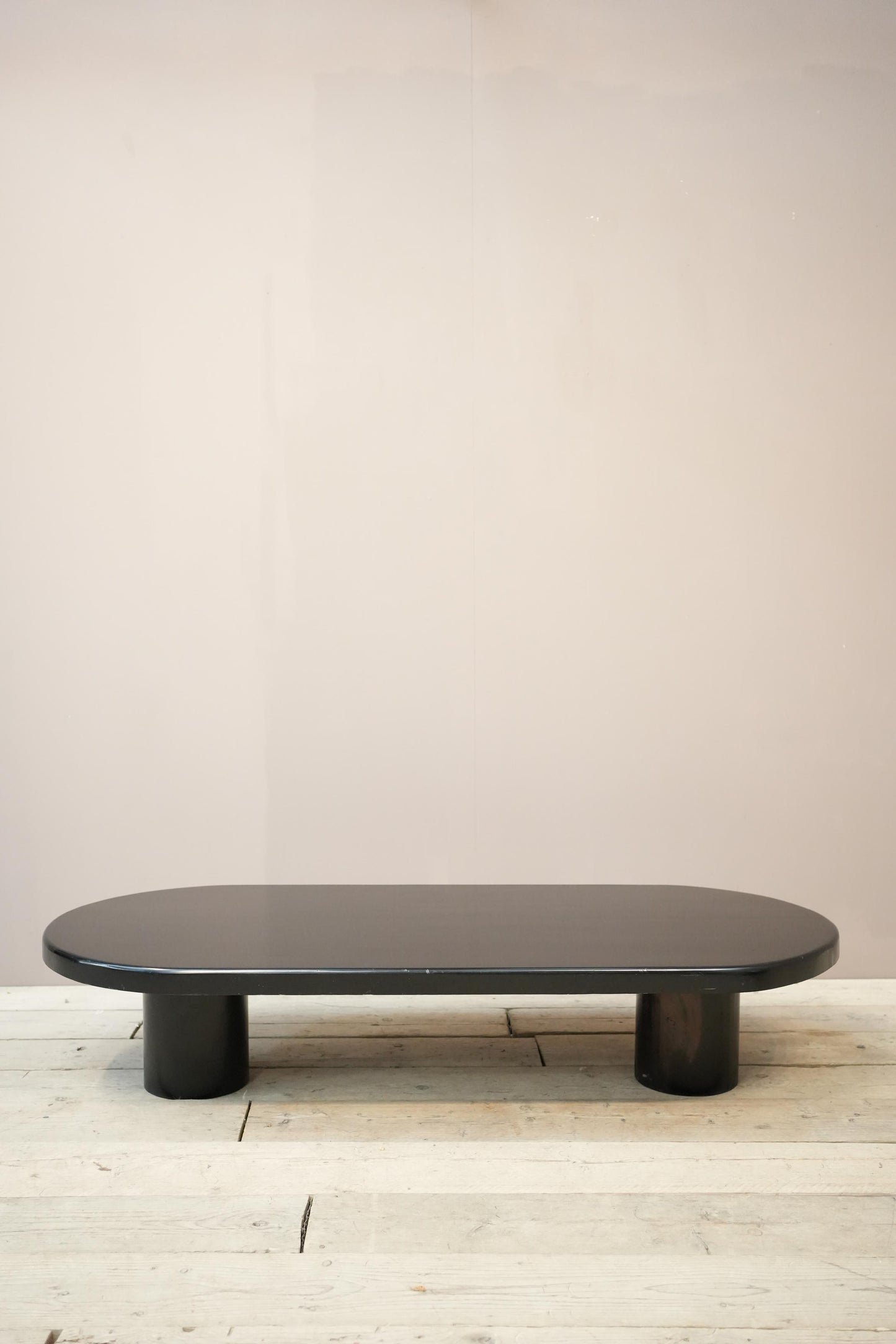 20th century Black lacquer architect design coffee table