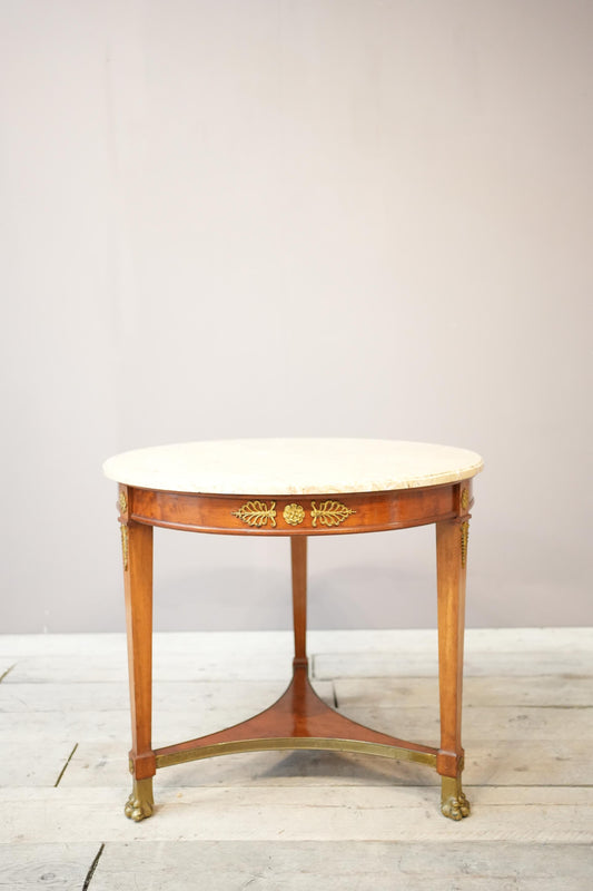 19th century French empire Marble gueridon table