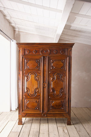 18th century French walnut Marriage cupboard
