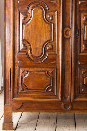 18th century French walnut Marriage cupboard
