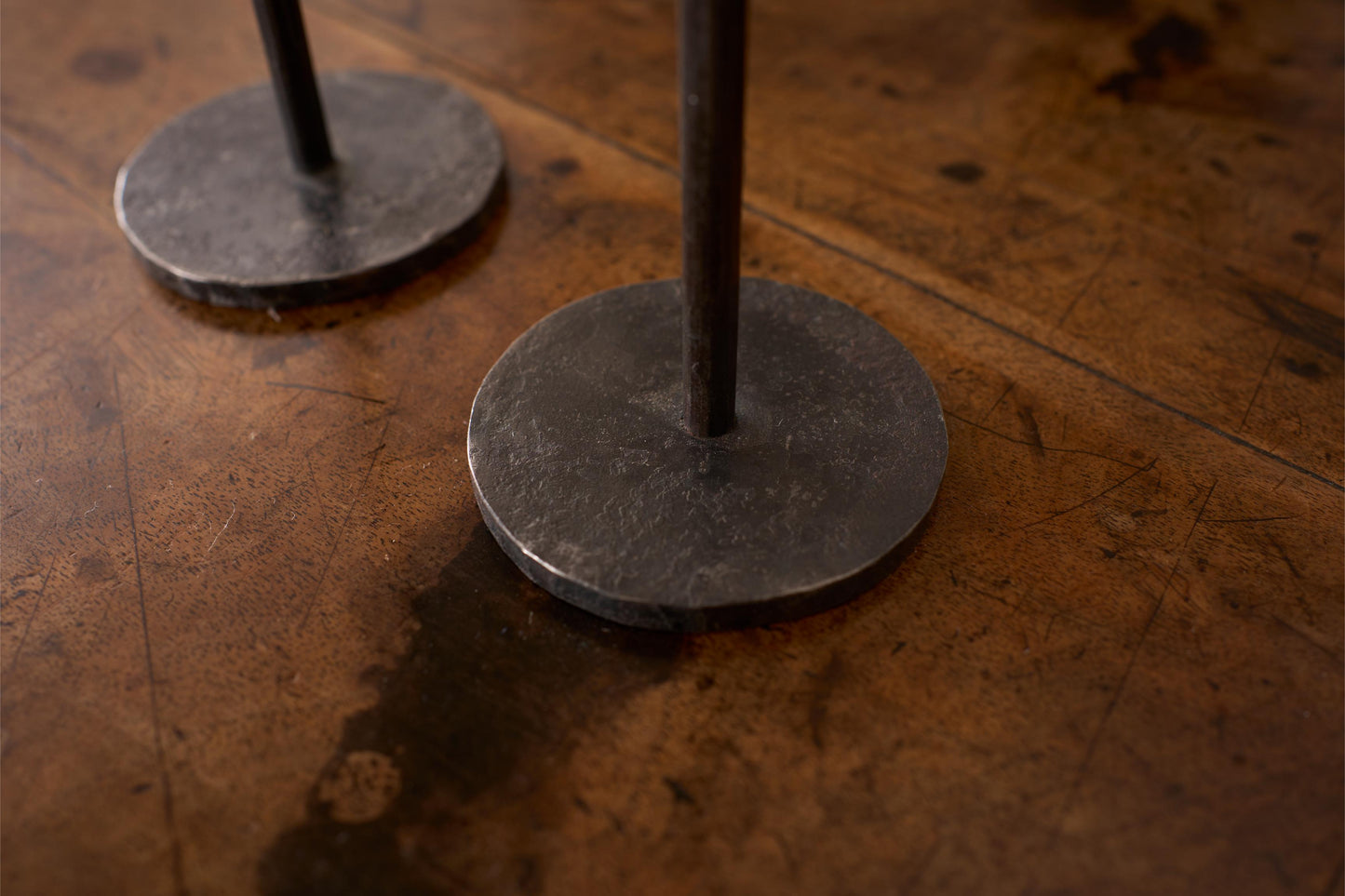 Yorkshire made Blacksmith forged steel candle sticks