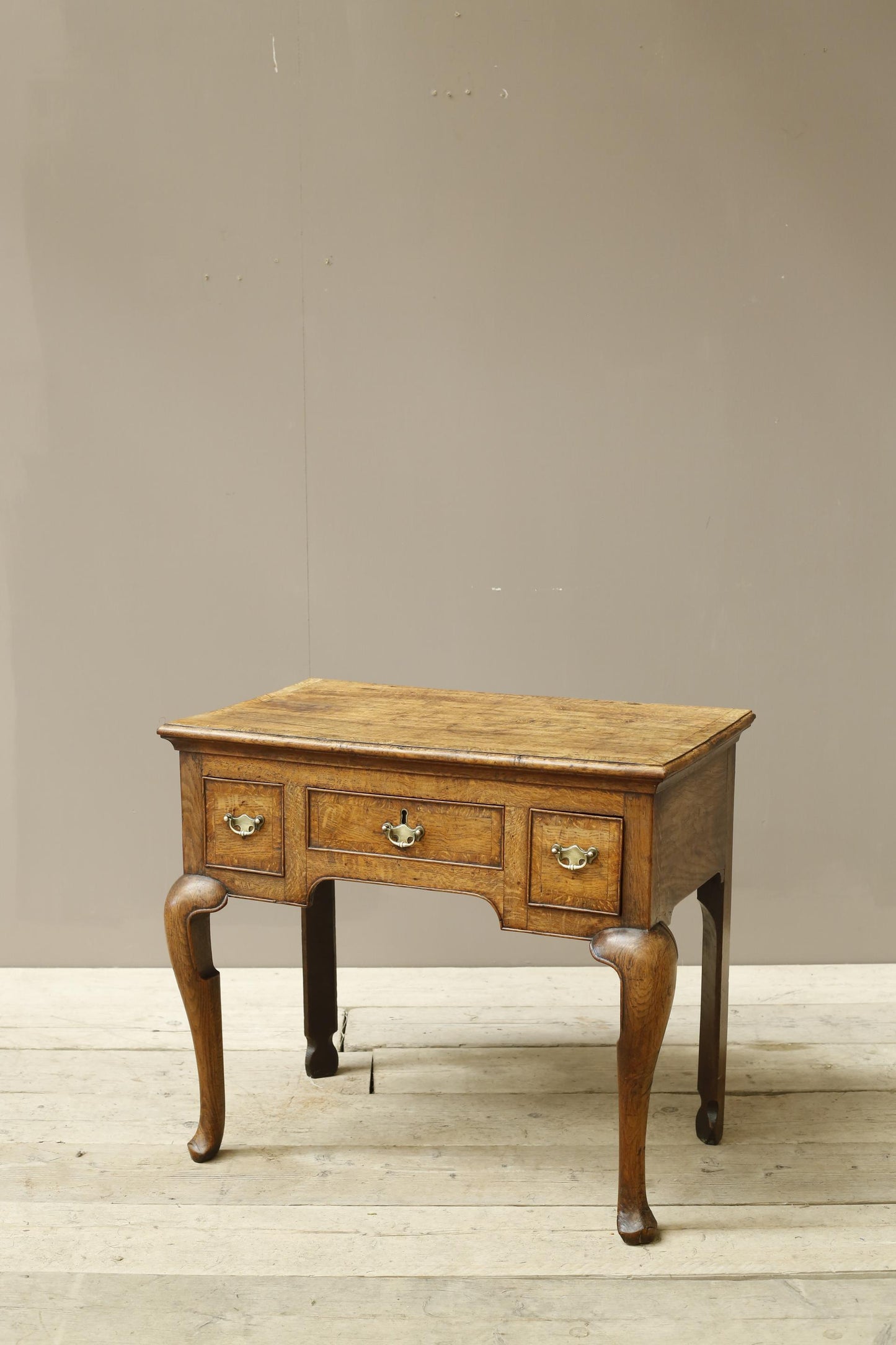 Georgian 18th century Oak lowboy with 3 drawers