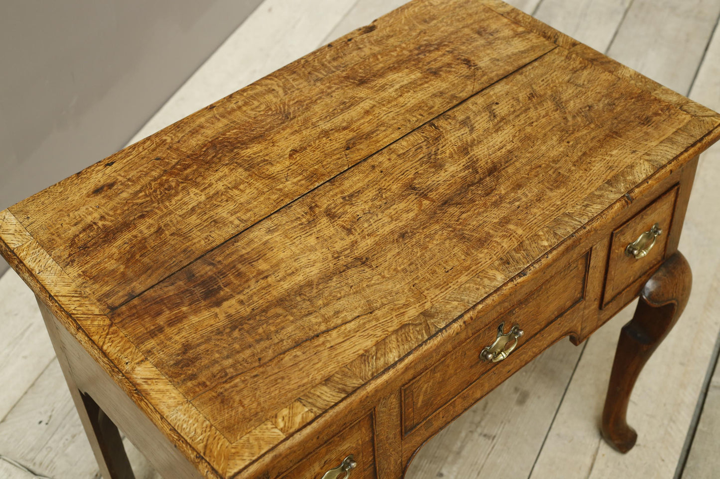 Georgian 18th century Oak lowboy with 3 drawers