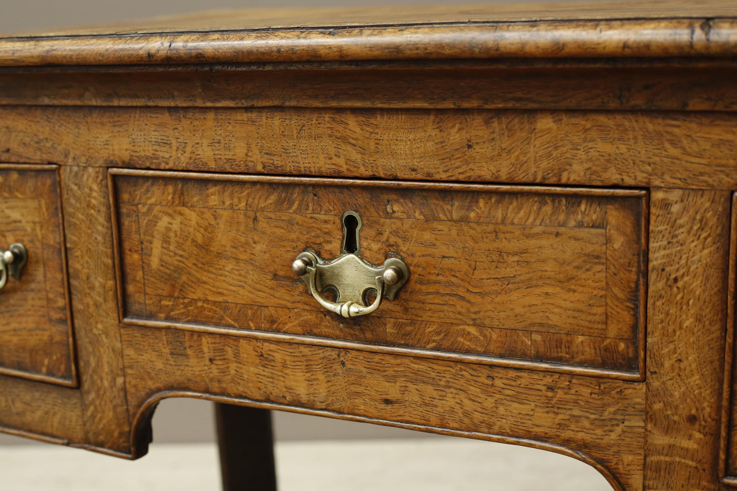 Georgian 18th century Oak lowboy with 3 drawers