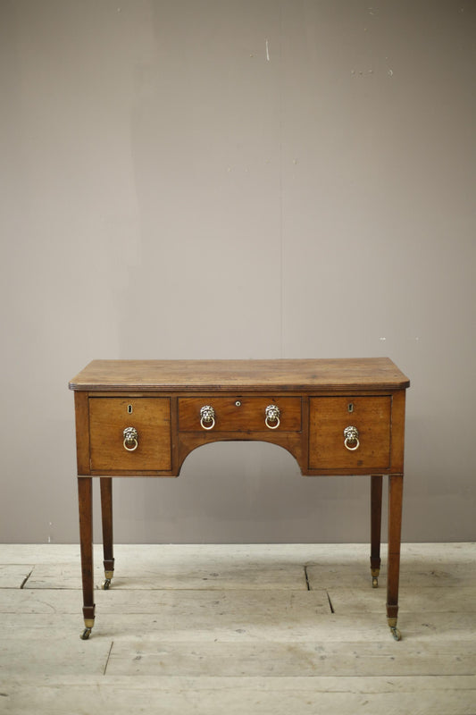 Georgian Regency mahogany reeded writing desk