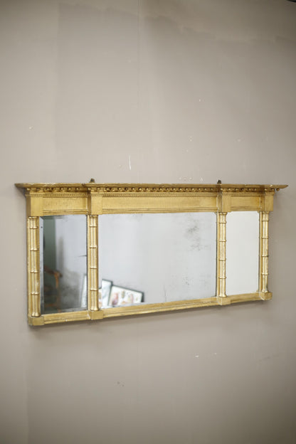 English Regency period gilt overmantel mirror