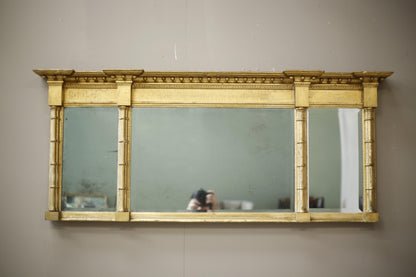 English Regency period gilt overmantel mirror