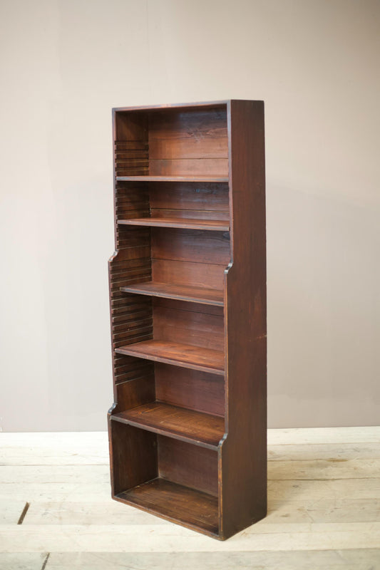 Late 18th century Georgian mahogany open library shelves