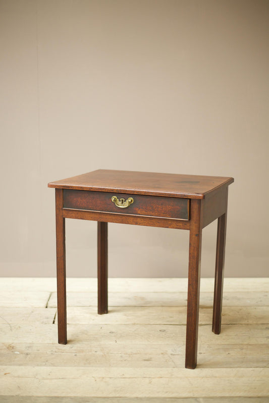 Georgian mahogany single drawer writing table