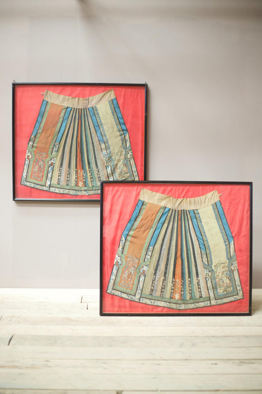 Pair of 18th century Chinese silk ceremonial dresses