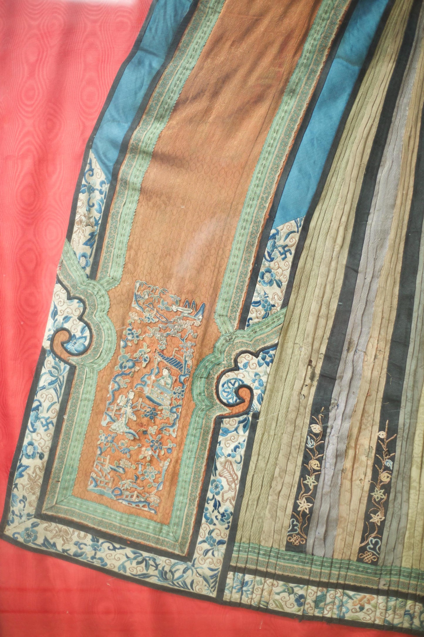 Pair of 18th century Chinese silk ceremonial dresses