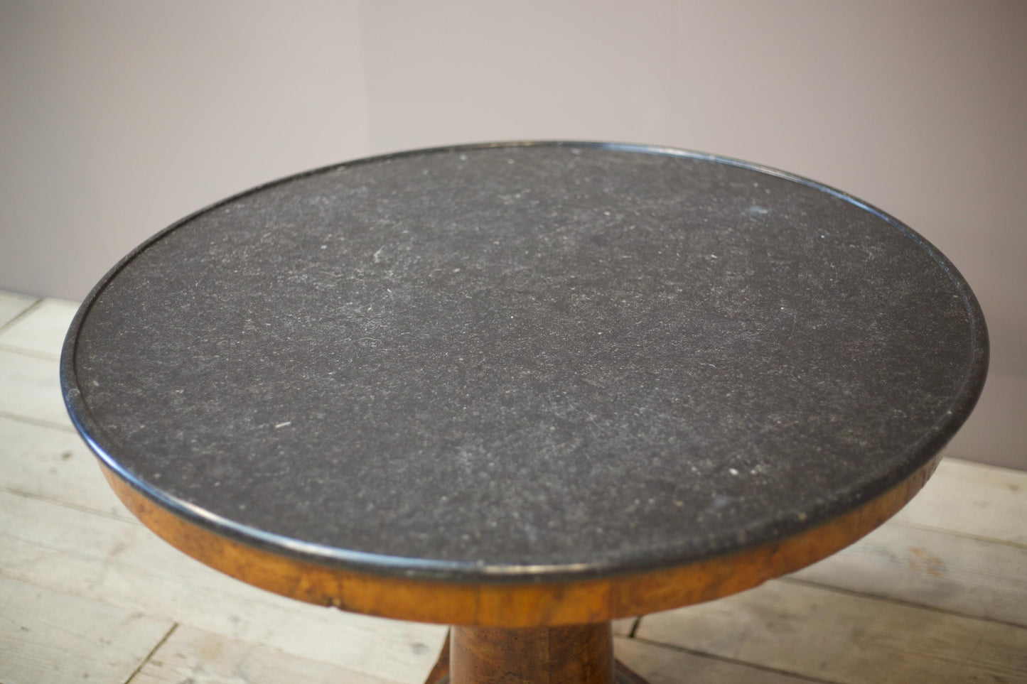 19th century French Empire black marble Gueridon table