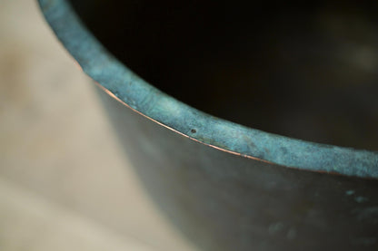 19th century Verdigris copper vat