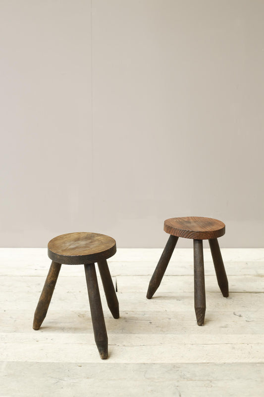 Pair of 20th century rustic stools