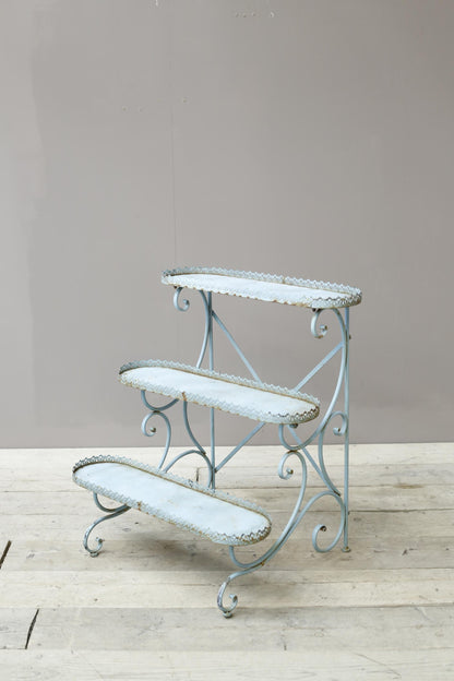 20th century French blue painted flower stand