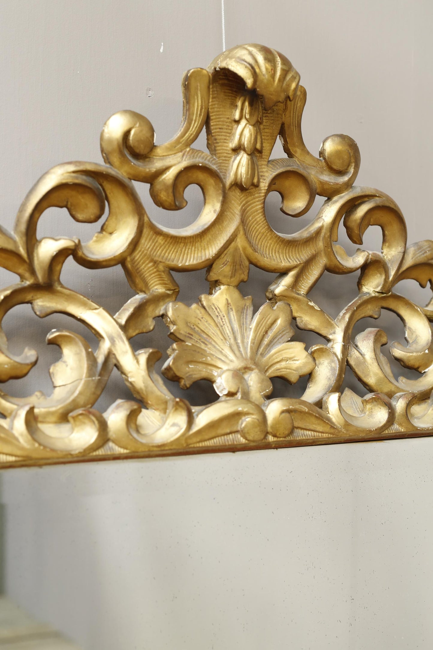 19th century Large gilt Florentine wall mirror