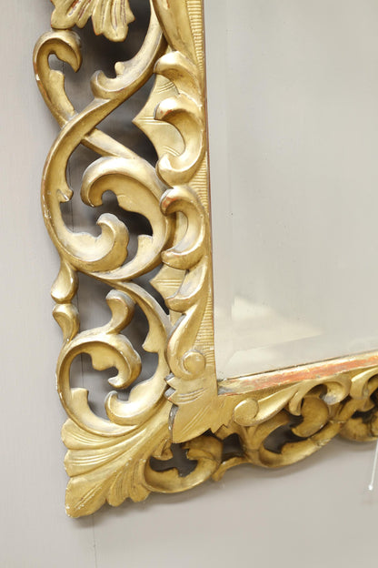 19th century Large gilt Florentine wall mirror