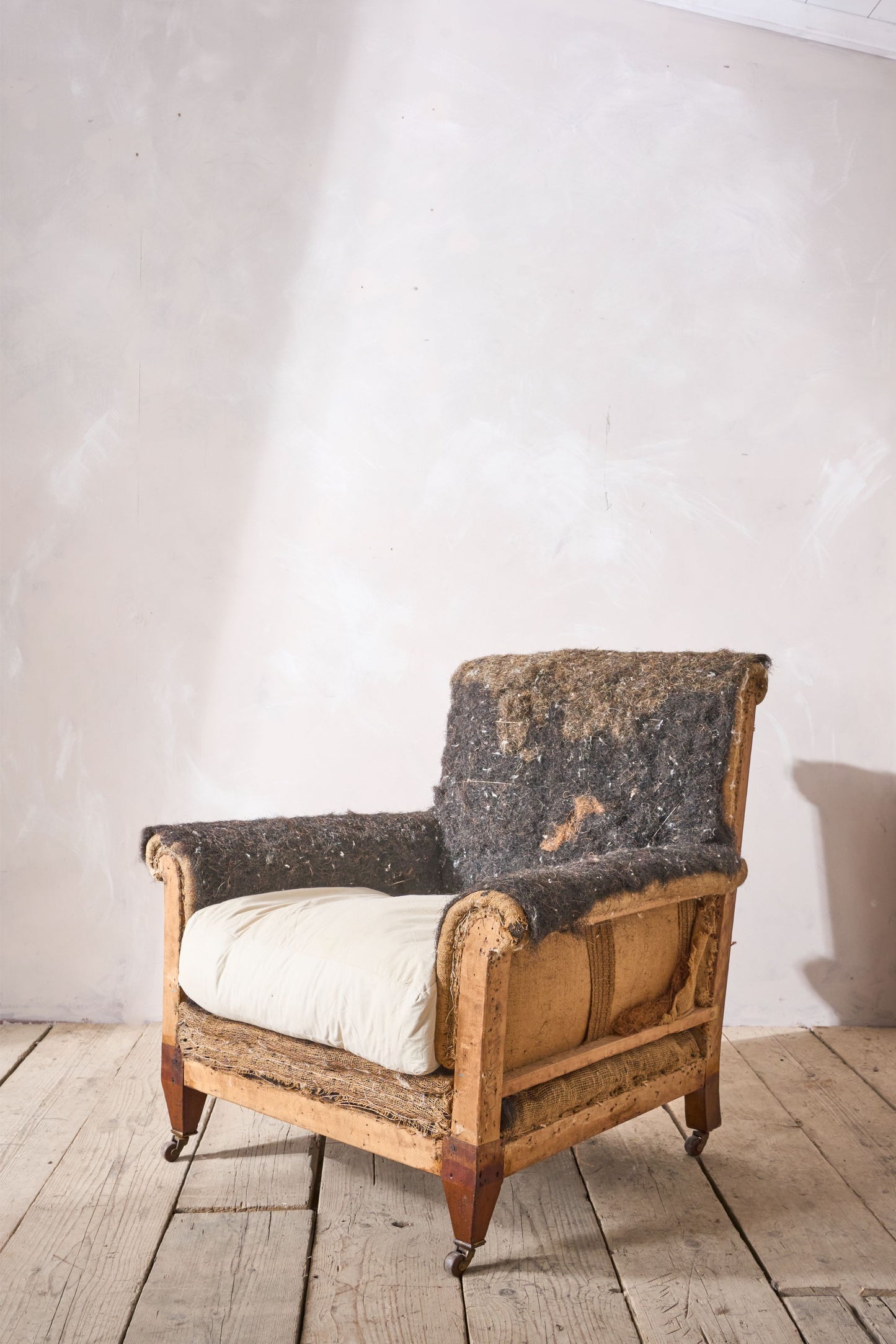 19th century English square back country house armchair