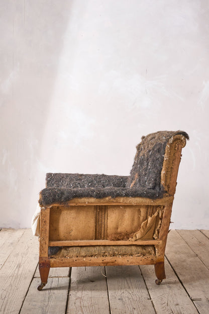 19th century English square back country house armchair