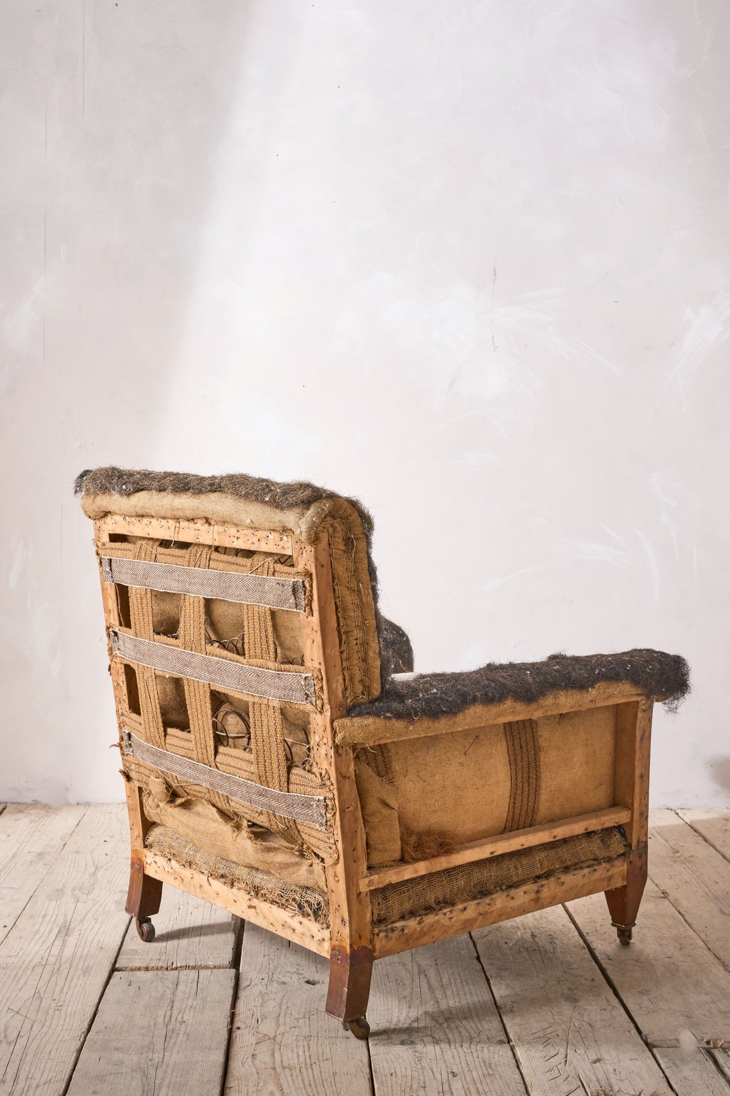 19th century English square back country house armchair