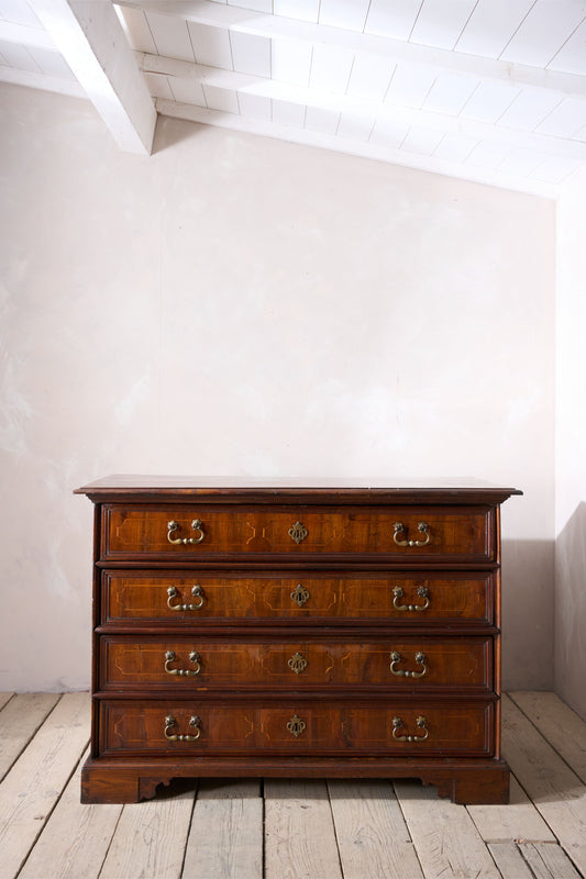 Exceptional very large 18th century Italian walnut chest of drawers