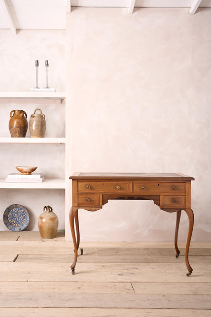 Early 20th century Leather topped writing table