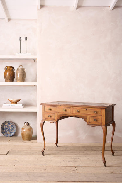 Early 20th century Leather topped writing table