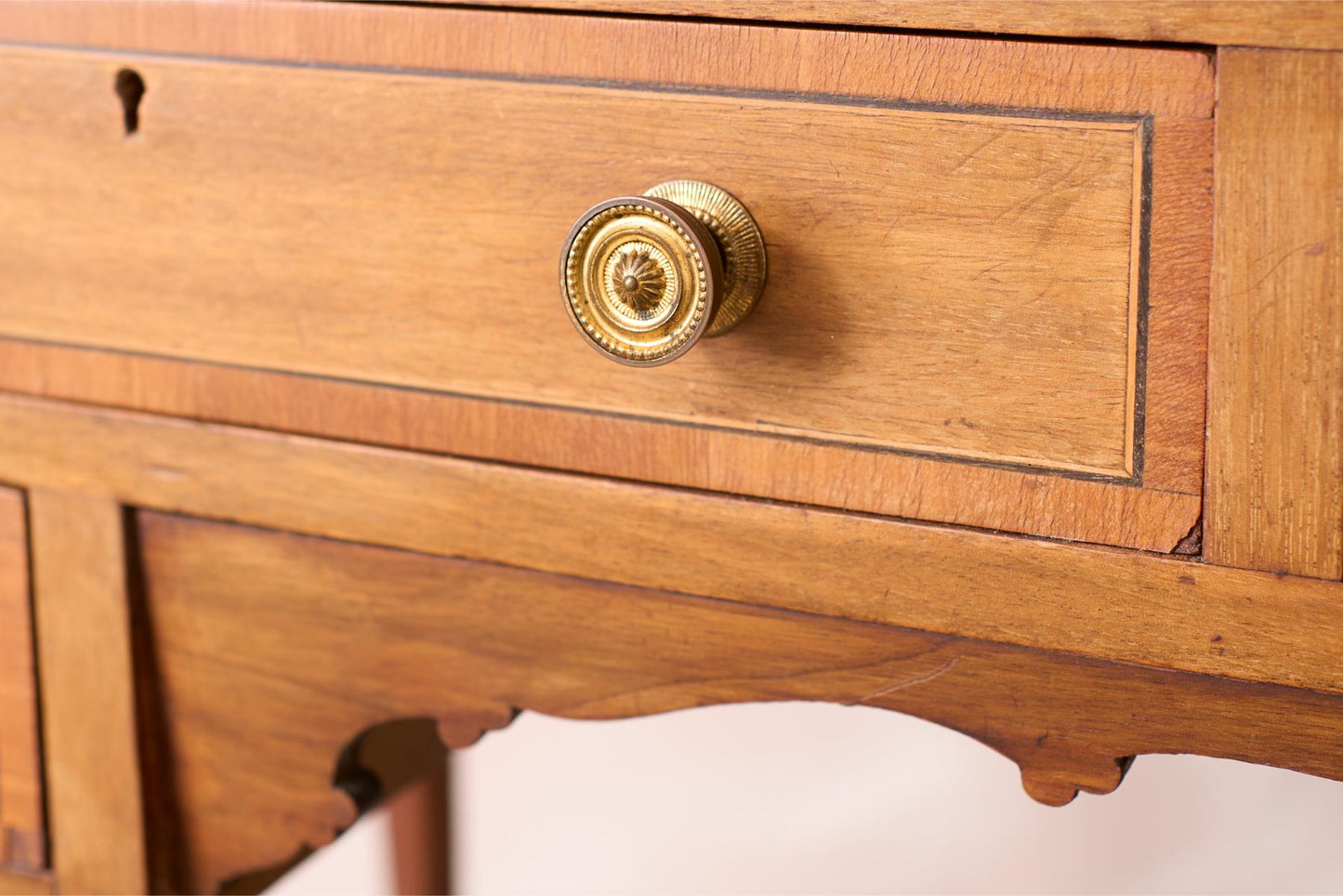 Early 20th century Leather topped writing table