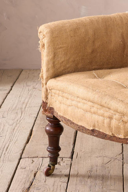 Early Victorian buttoned back country house armchair