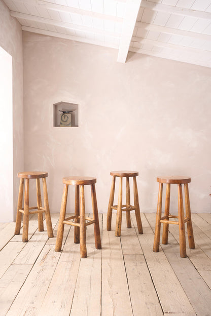 Set of 4 Cherrywood bar stools