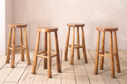 Set of 4 Cherrywood bar stools