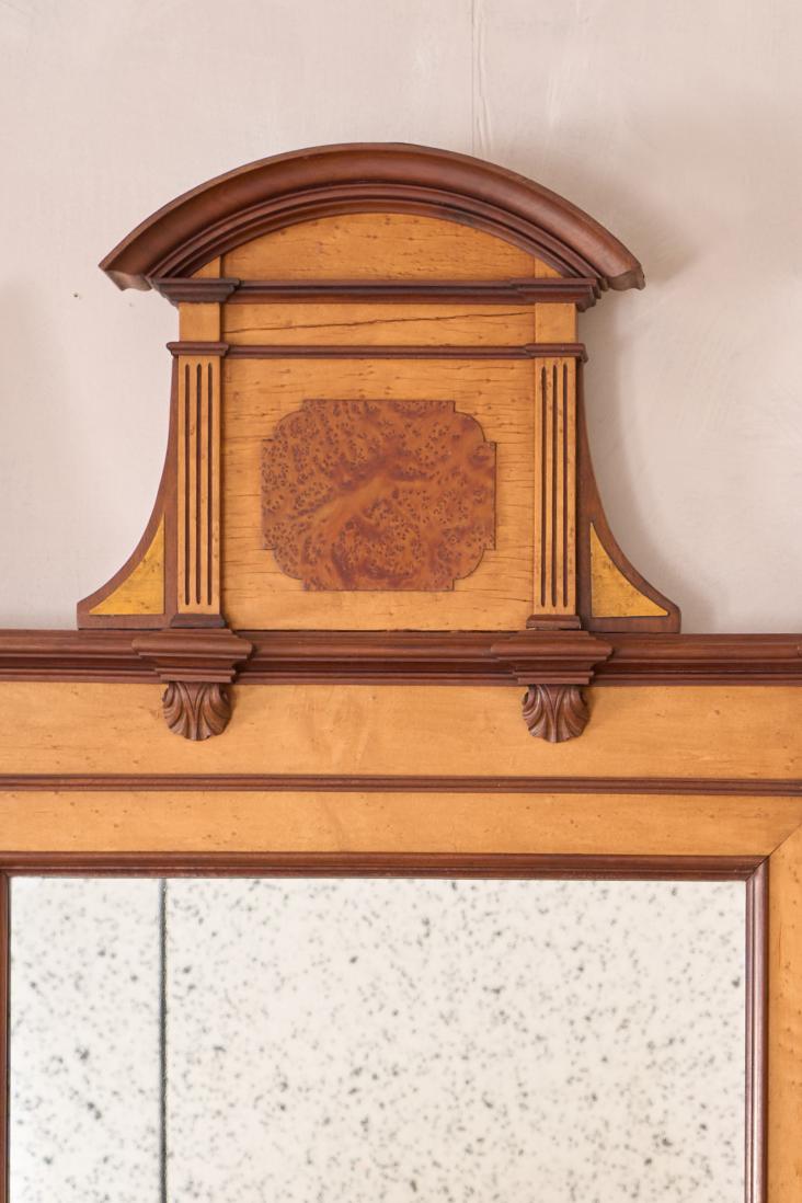 Pair of large 19th century Maple and Walnut wall mirrors