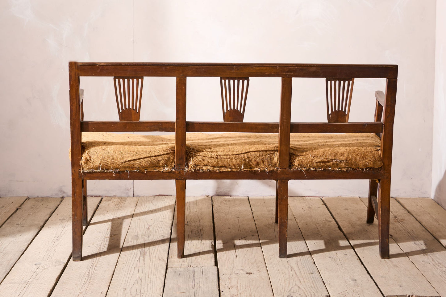 19th century Neoclassical Italian hall bench - 3 seater