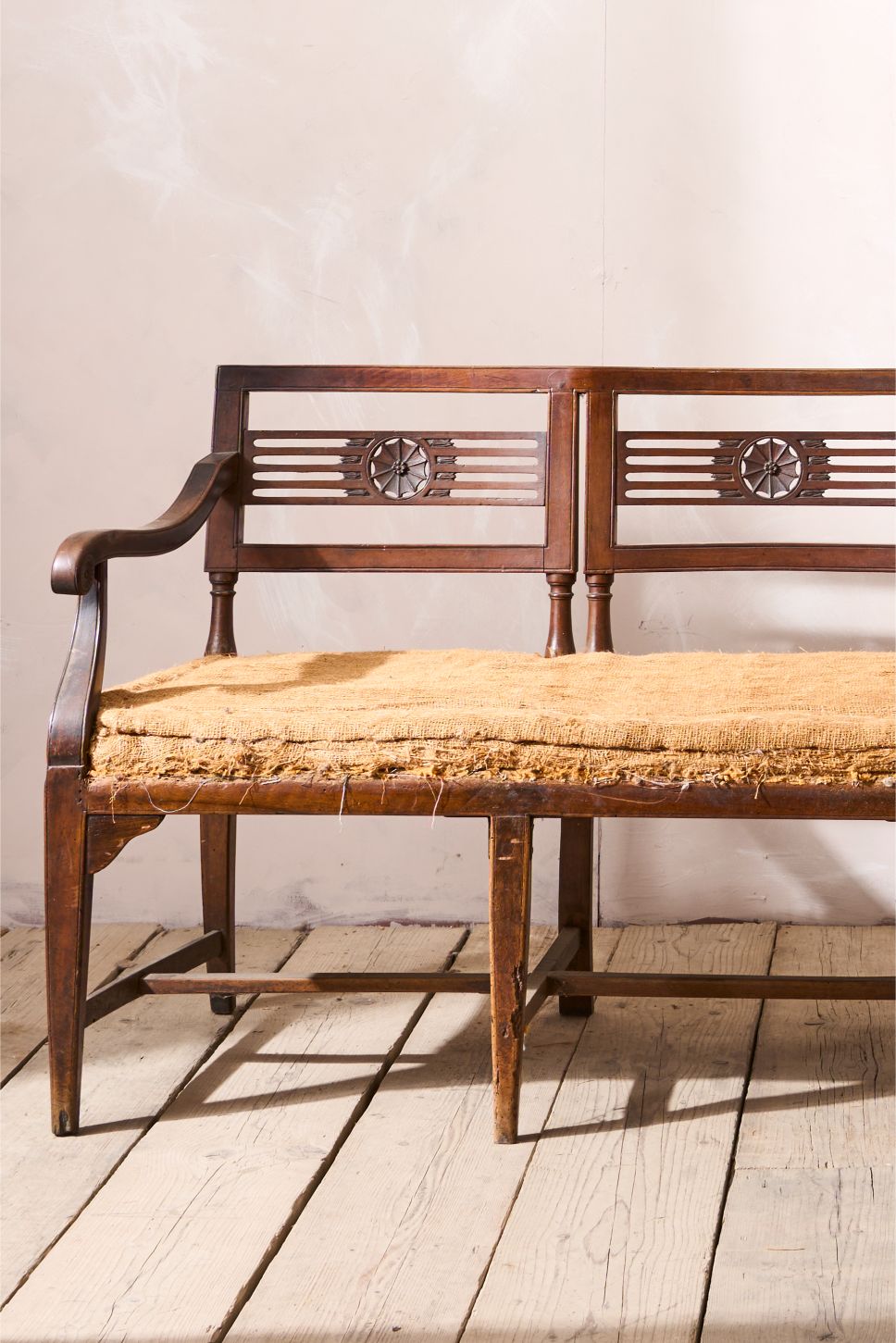 19th century Neoclassical Italian hall bench - 3 seater