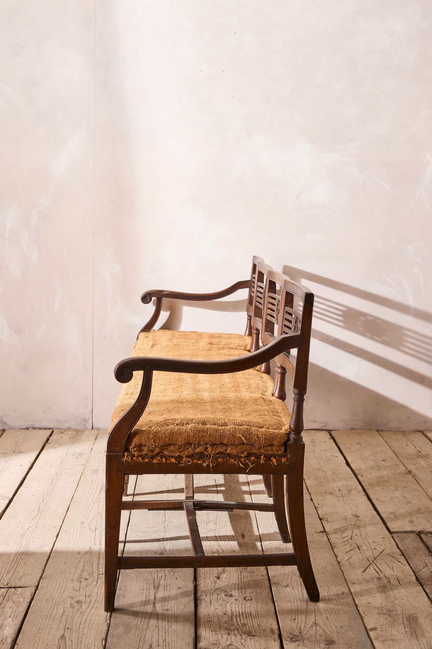 19th Century Neoclassical Italian hall bench - 4 seater