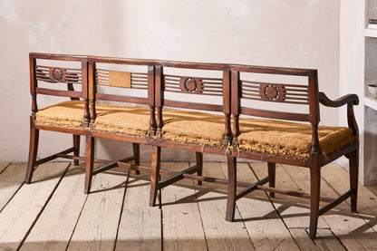 19th Century Neoclassical Italian hall bench - 4 seater