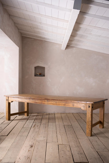 HUGE 19th century Pine and Elm dining table