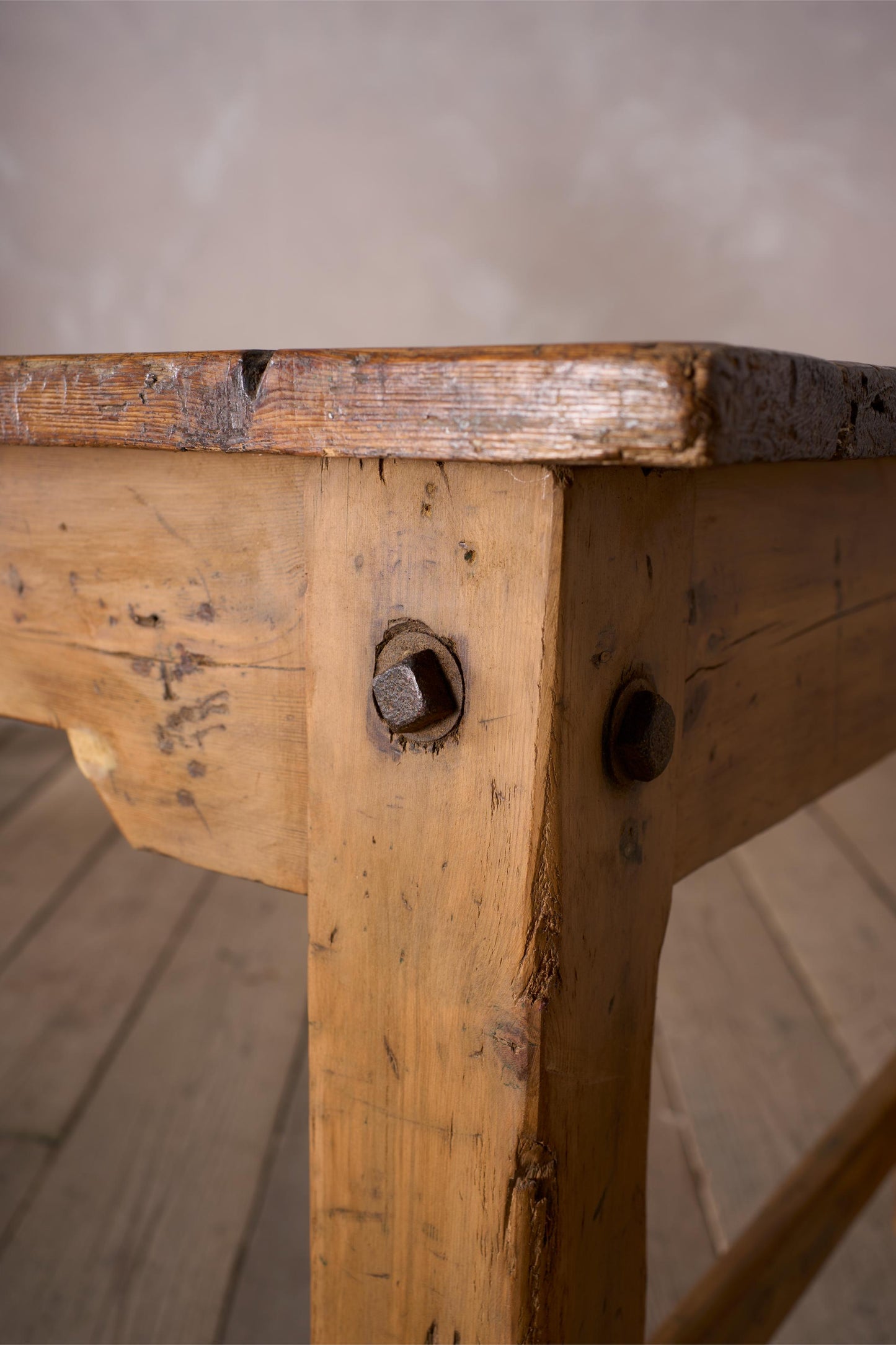 HUGE 19th century Pine and Elm dining table