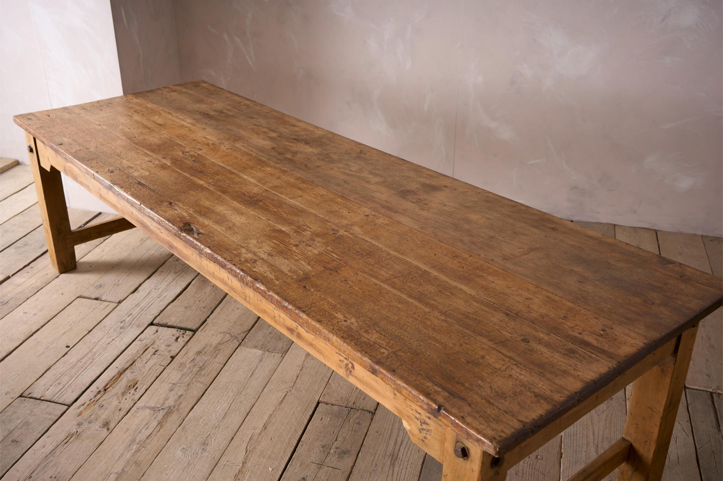 HUGE 19th century Pine and Elm dining table