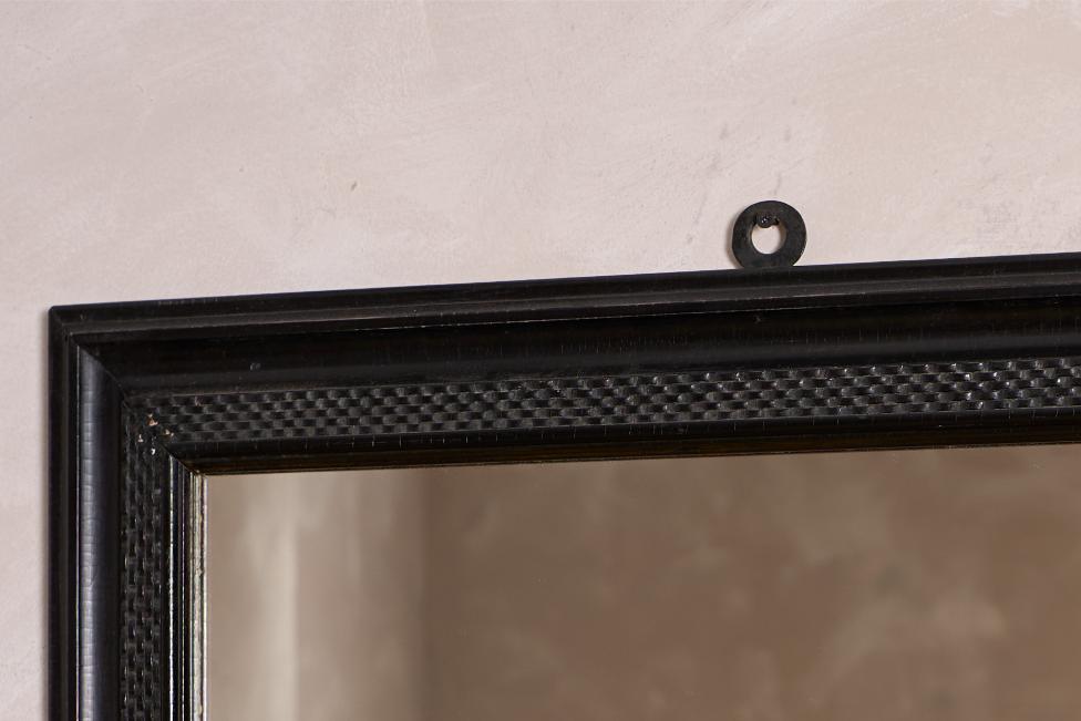 19th century Italian ebonised mirror - No5