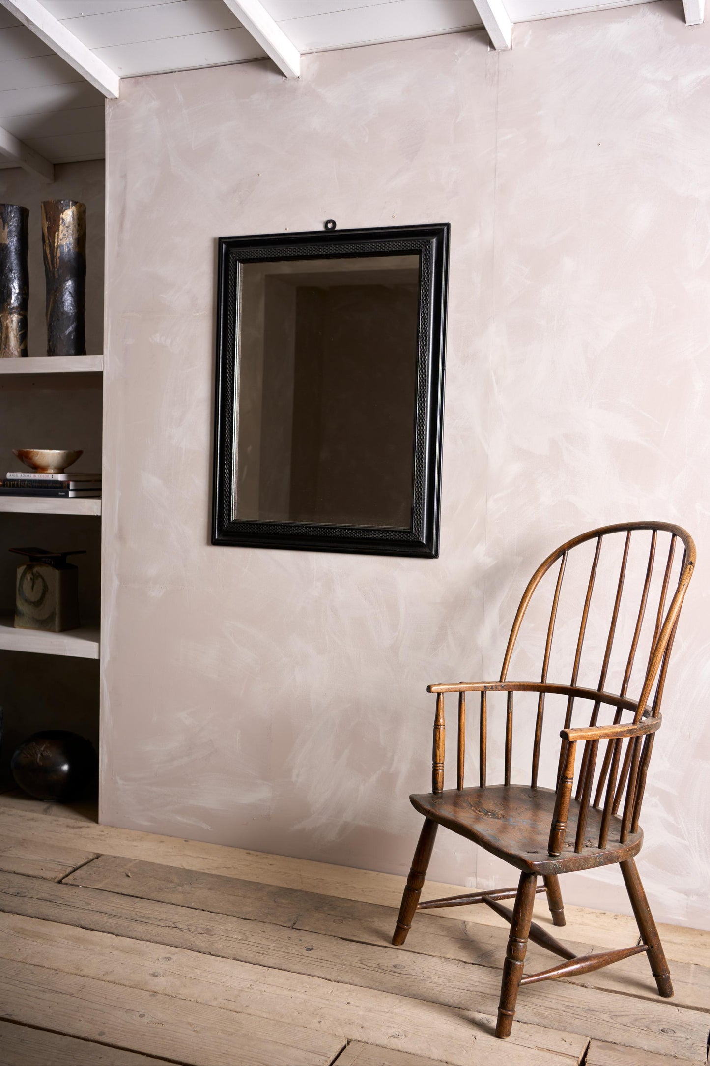 19th century Italian ebonised mirror - No5