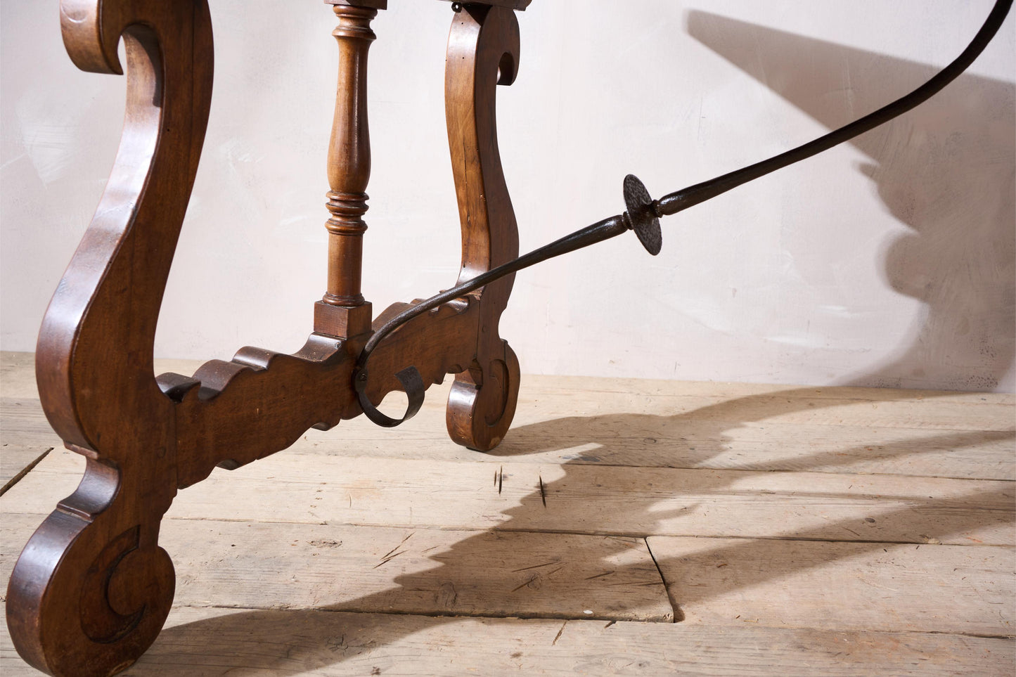 19th century Spanish walnut writing table